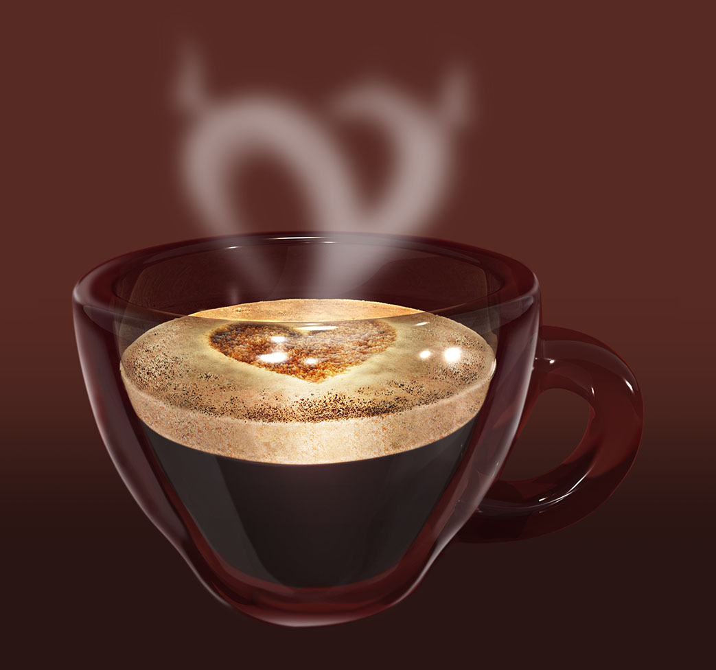 Tazzina di caffÃ¨ neramante forte