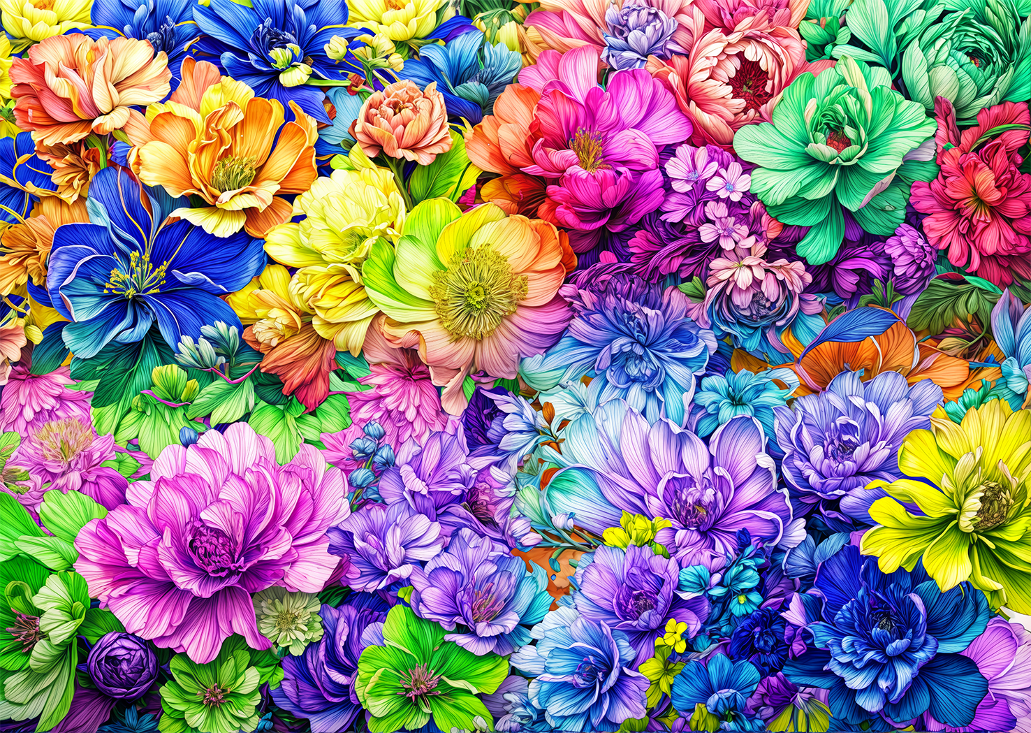 Psichedelic flowers